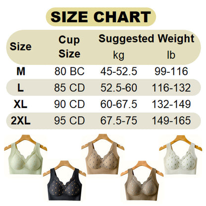 💥Buy 1 Get 1 Free🔥3D Lace Bra with Fixed Padding for Middle-Aged Women