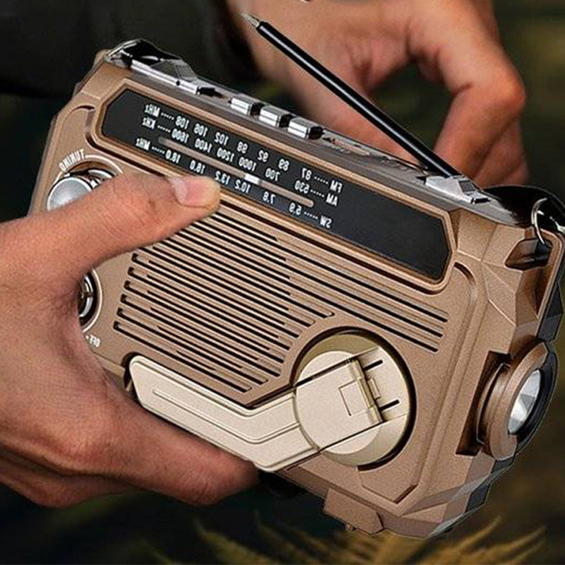 📢📢50% OFF !!!⏰Multi-function Hand Crank Portable Radio with Flashlight