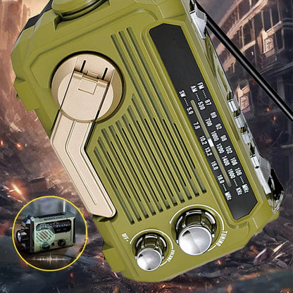 📢📢50% OFF !!!⏰Multi-function Hand Crank Portable Radio with Flashlight