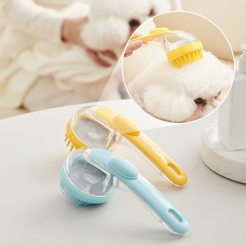 🐶Pet Bath Brush with Long Handle & Shampoo Dispenser🌿
