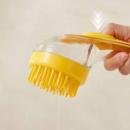 🐶Pet Bath Brush with Long Handle & Shampoo Dispenser🌿