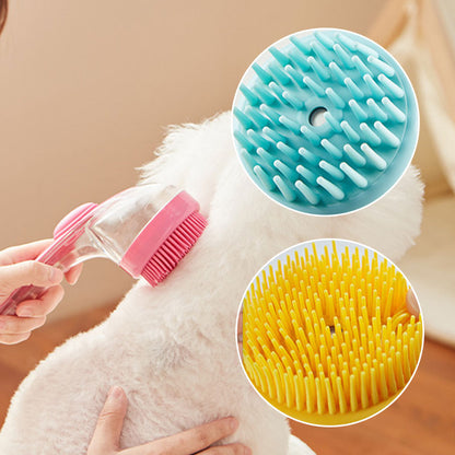 🐶Pet Bath Brush with Long Handle & Shampoo Dispenser🌿