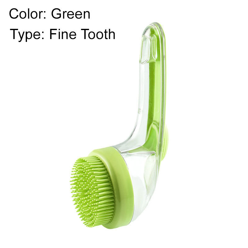 🐶Pet Bath Brush with Long Handle & Shampoo Dispenser🌿