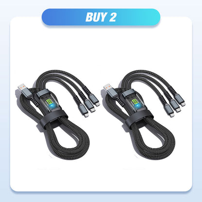 ⚡Transparent Luminous 3-in-1 Super Fast Charging Cable