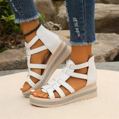 💥Hot Sale🔥Wedge sandals with rhinestone decoration