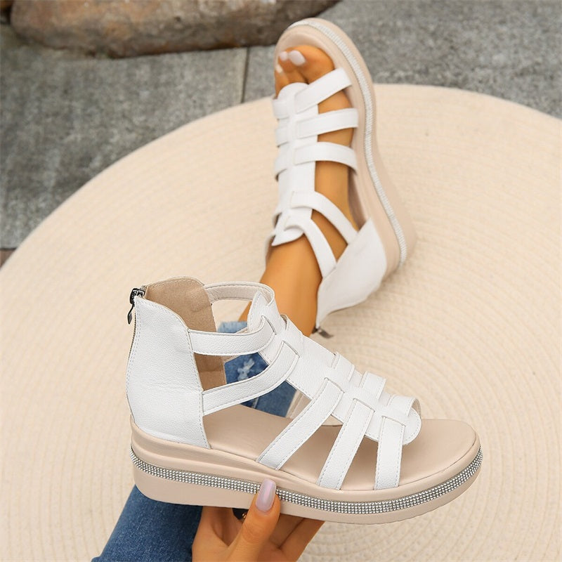 💥Hot Sale🔥Wedge sandals with rhinestone decoration