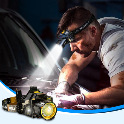 💥Outdoor Waterproof Rechargeable Headlamp with Headband🌟