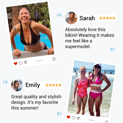 💃Vacation Sale 49% OFF💃Tummy Control Color Block Bikini Set