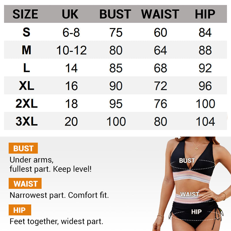 💃Vacation Sale 49% OFF💃Tummy Control Color Block Bikini Set
