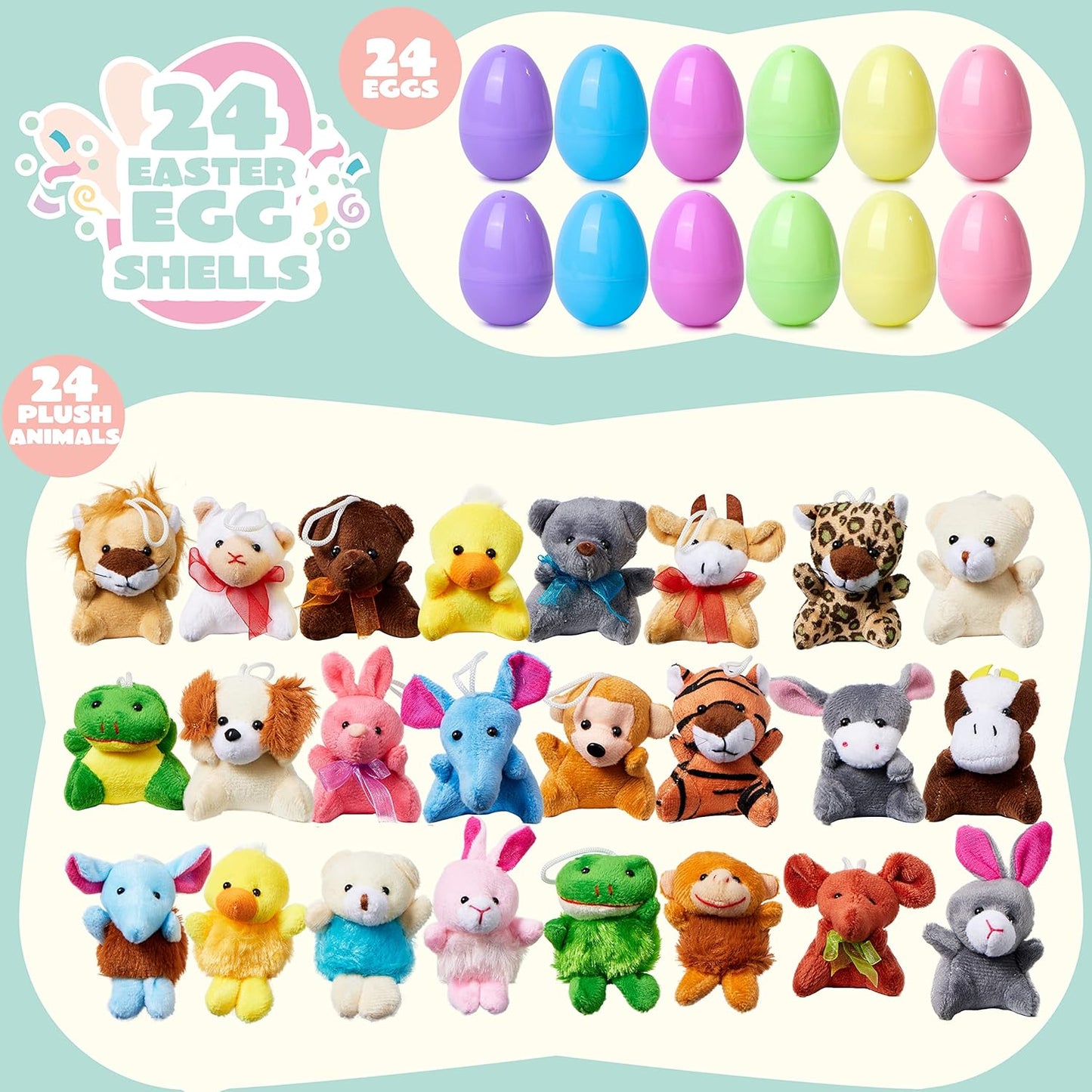 🔥Last Day Special Price ￡11.99!!⚡50K+ SOLD🎁12/24PCS Easter Eggs Prefilled Slow Rising Squishy Toys