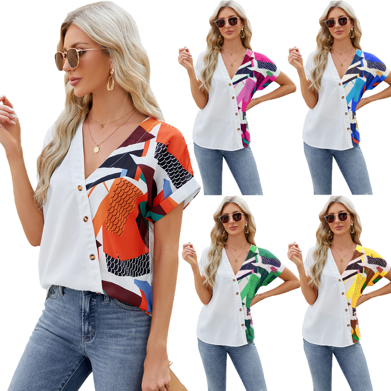 💥Hot Sales-49% OFF🌈Women's Summer Wrap V-Neck Blouse