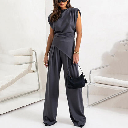 💥Hot Sales-49% OFF🔥Women’s Elegant Solid Color Two-Piece Set