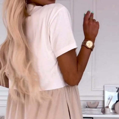 💖Hot Sales-49% OFF💖 Women’s Elegant Color Block V-Neck Long Dress