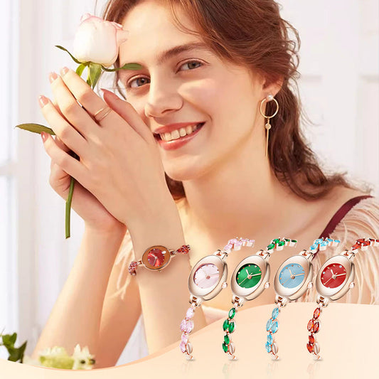 💥Hot Sale✨Womne's Colored Zircon Bracelet Watch