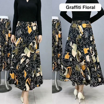 💥Limit Time 49% OFF🎉Women's Fashion High Waist Floral Pleated Long Skirt