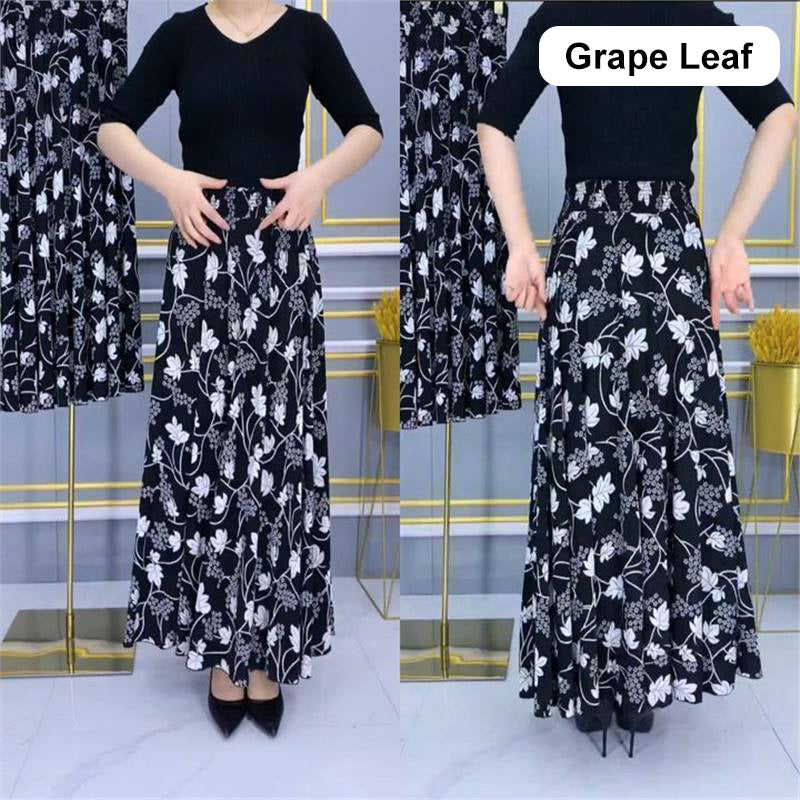💥Limit Time 49% OFF🎉Women's Fashion High Waist Floral Pleated Long Skirt