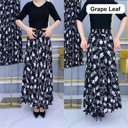 💥Limit Time 49% OFF🎉Women's Fashion High Waist Floral Pleated Long Skirt