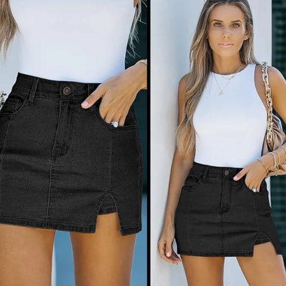 🌿Women's High Waisted Slit Denim Short Skirts
