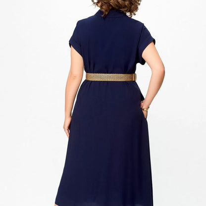 🍃Women's Solid Color Casual Button-Down Dress