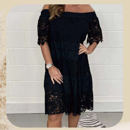 💃Lace Hollow Patchwork Strapless Dress For Women