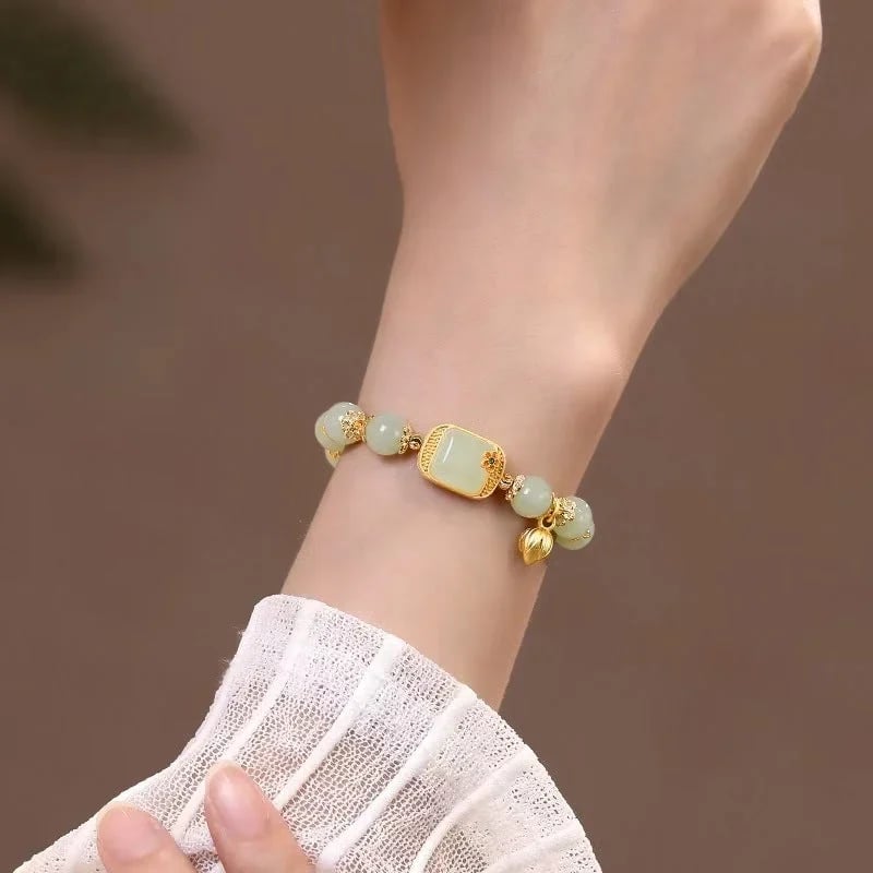 💥HOT SALE🌿Hotan Jade Beaded Bracelet