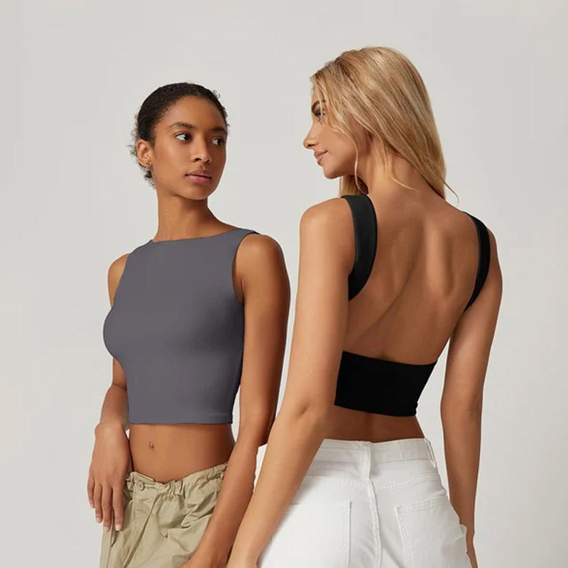 High Neck Slim Fit Crop Tank Shirt Y2k Tops