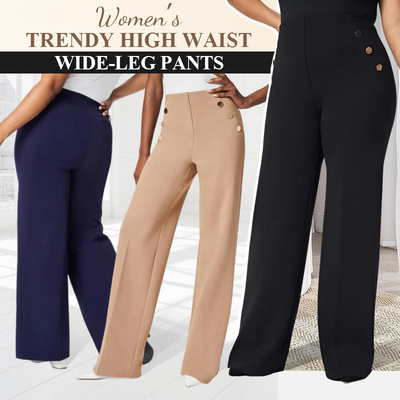 💥Hot Sales-49% OFF💖Women’s Trendy High Waist Wide-Leg Pants