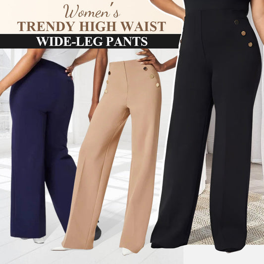 💥Hot Sales-49% OFF💖Women’s Trendy High Waist Wide-Leg Pants