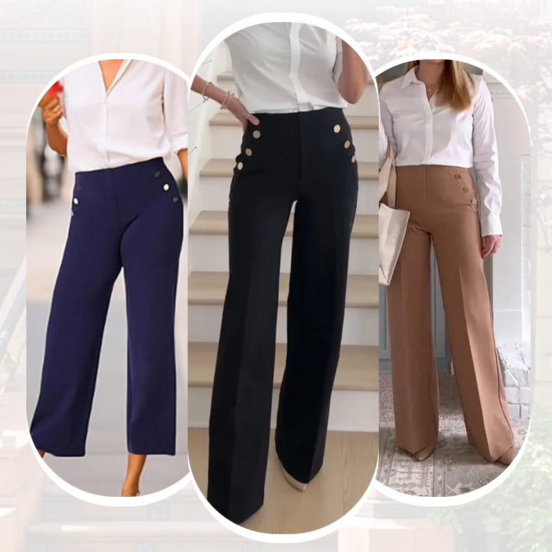 💥Hot Sales-49% OFF💖Women’s Trendy High Waist Wide-Leg Pants