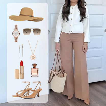 💥Hot Sales-49% OFF💖Women’s Trendy High Waist Wide-Leg Pants