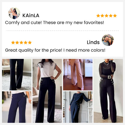 💥Hot Sales-49% OFF💖Women’s Trendy High Waist Wide-Leg Pants