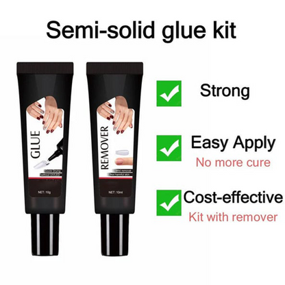 ✨ Limited Giveaway! Get Free 3-in-1 Nail Clipper Set Now!🔥2026 HOT SALE🔥 Extra Strong Fast-Drying Semi-Solid Nail Glue & Remover Set