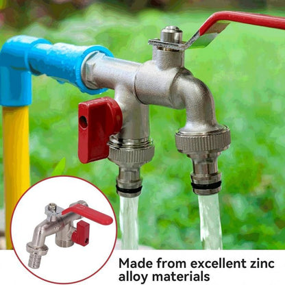 💥Hot Sales-49% OFF🔥Universal Stainless Steel Double Outlet Garden Water Faucet