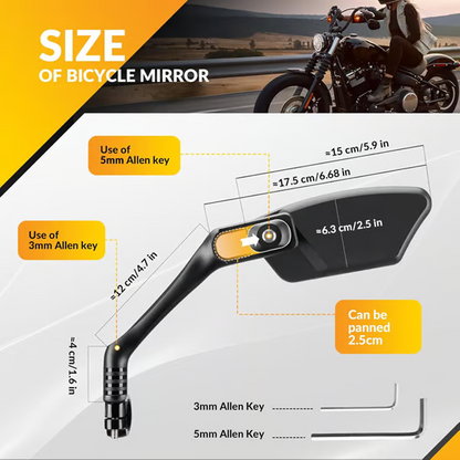💥360° Rotatable Adjustable Bicycle Rearview Mirror🚴