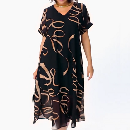 👗Flowy V-Neck Midi Dress💕