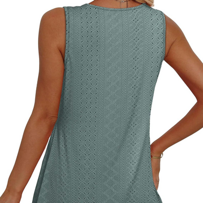 🍃Women’s Casual V-Neck Floral Ruffles Sleeveless Top