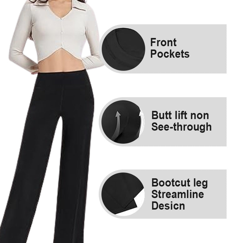 🔥Women's high-waisted stretch yoga pants in a solid color