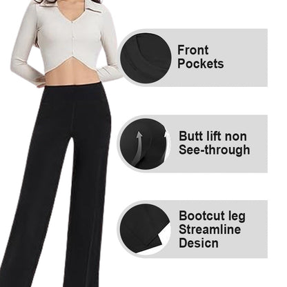 🔥Women's high-waisted stretch yoga pants in a solid color