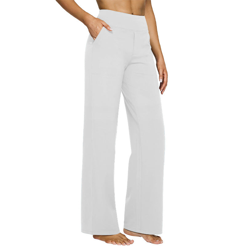🔥Women's high-waisted stretch yoga pants in a solid color