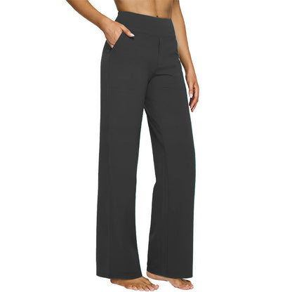 🔥Women's high-waisted stretch yoga pants in a solid color