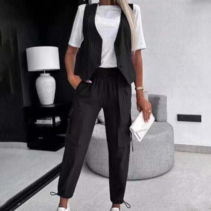 🍃Women's Fashion Striped 2-Piece Set