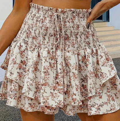💕Lightweight Slimming Floral Ruffle Tiered Skirt✨