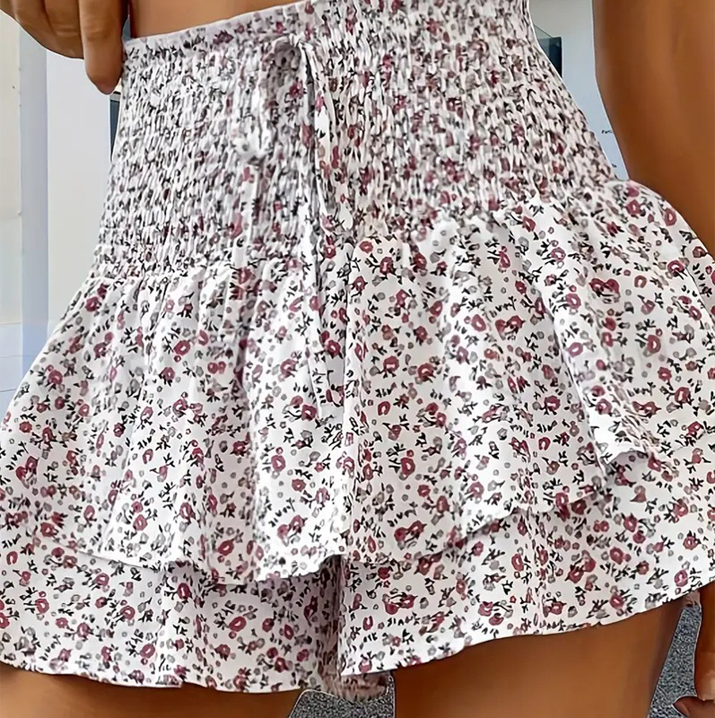 💕Lightweight Slimming Floral Ruffle Tiered Skirt✨