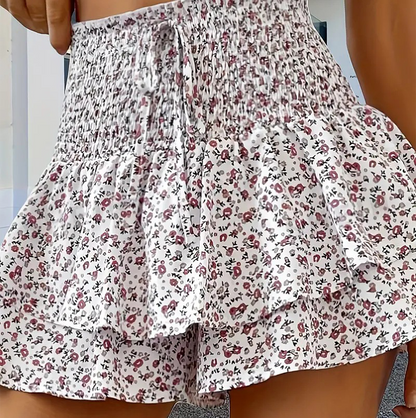 💕Lightweight Slimming Floral Ruffle Tiered Skirt✨