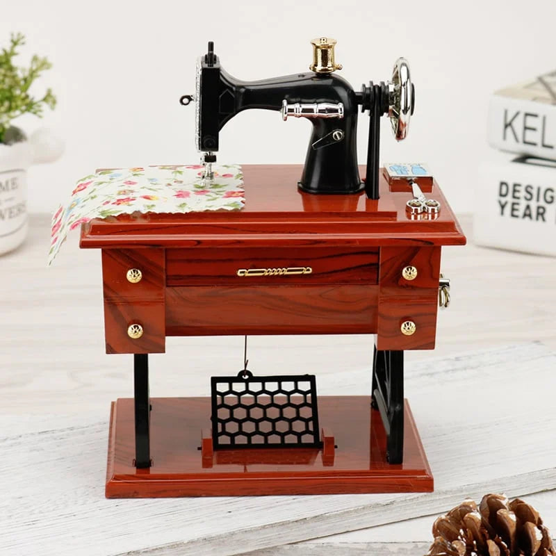 🪗Time Limit Sale 49% OFF - Wood Mini Sewing Machine Music Box