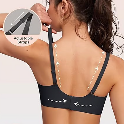 Deep V Plunge Push-up Wirefree Seamless Bra