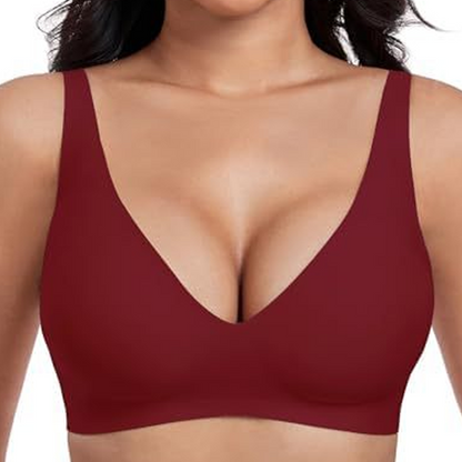 Deep V Plunge Push-up Wirefree Seamless Bra