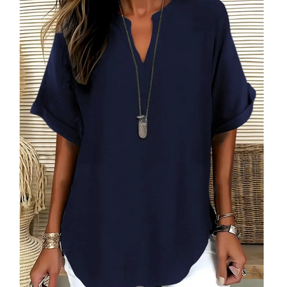 🌸Spring Sale 49% OFF👕Fashion Loose Solid Color Short Sleeve Top