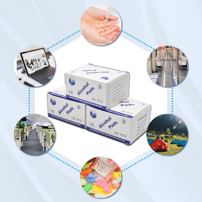 Disposable alcohol swabs with 75% ethyl alcohol