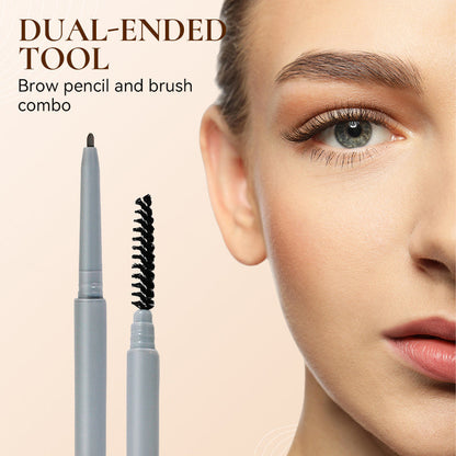 Dual-Ended Eyebrow Pencil with Brush for Women